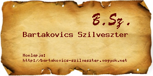Bartakovics Szilveszter névjegykártya